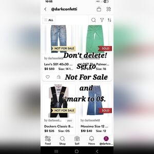 Set Your Sold Item To "NOT FOR SALE"